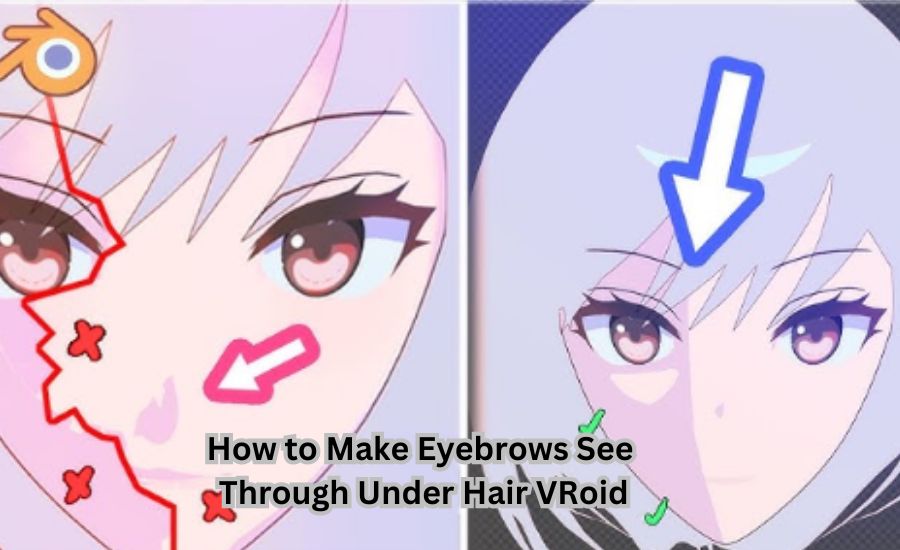 How to Make Eyebrows See Through Under Hair VRoid