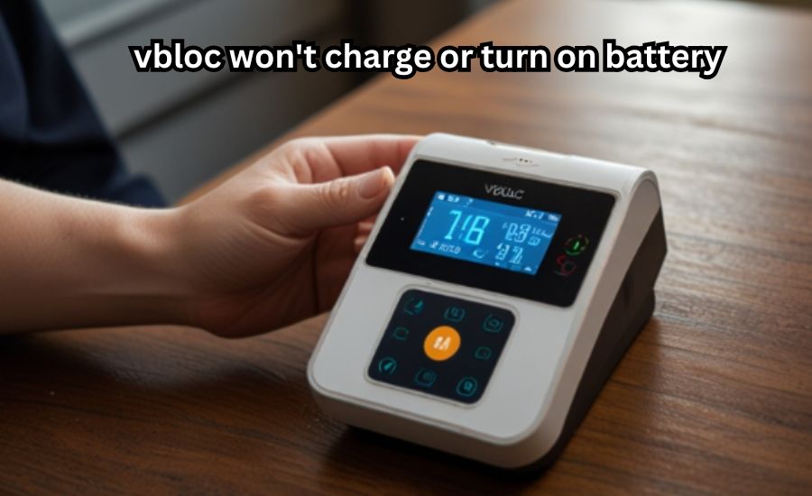 vbloc won't charge or turn on battery