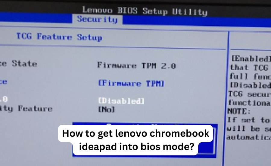 how to get lenovo chromebook ideapad into bios mode