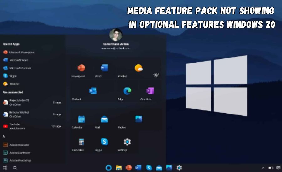 media feature pack not showing in optional features windows 20