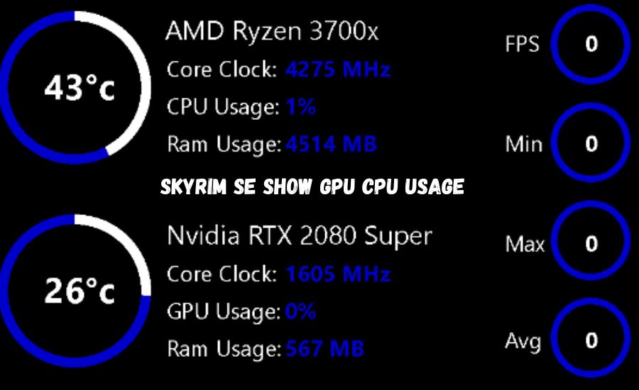 Skyrim Se Show Gpu Cpu Usage