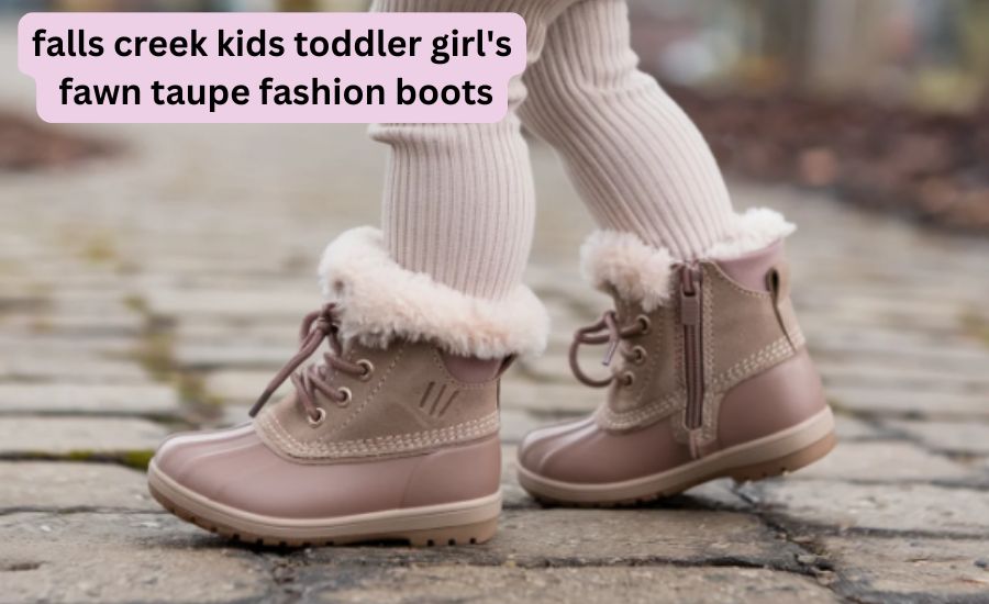 falls creek kids toddler girl's fawn taupe fashion boots