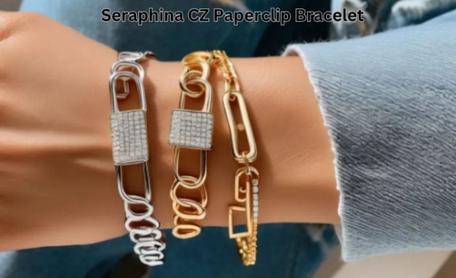 Seraphina CZ paperclip bracelet