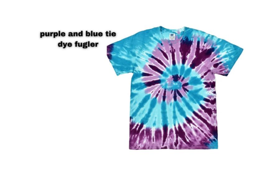 purple and blue tie dye fugler